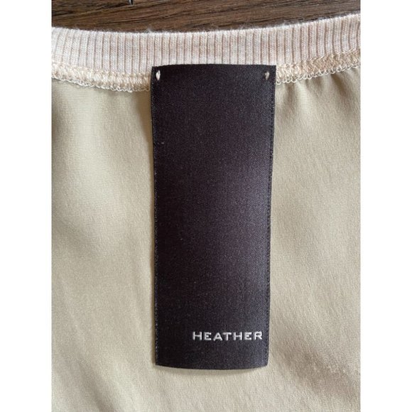 Mendocino - Heather Brand. Silk Trim Loose Fit Scoop Neck 3/4 Sleeve Blouse - Picture 7 of 9